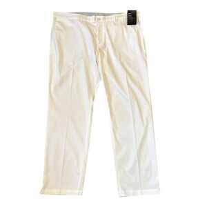 New Nike Golf Dri-Fit Flex Pants White Comfort Fit 4-Pocket Lightweight 40x32